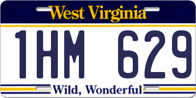 WV license plate 1HM629