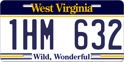 WV license plate 1HM632