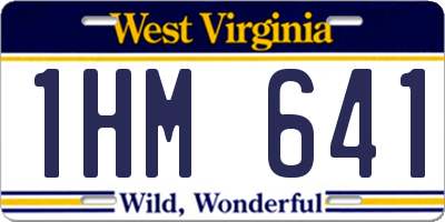WV license plate 1HM641