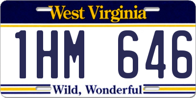 WV license plate 1HM646