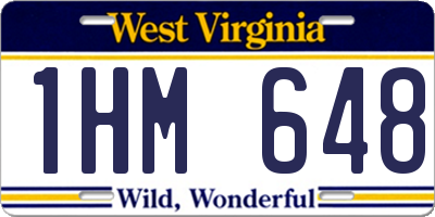 WV license plate 1HM648