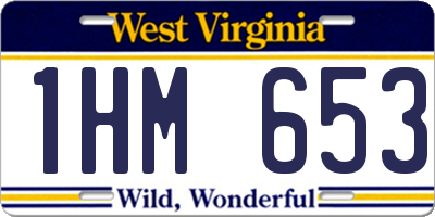 WV license plate 1HM653