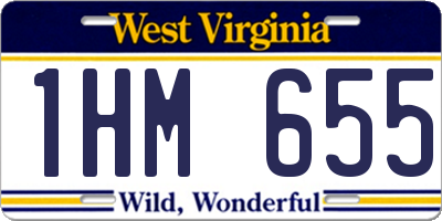 WV license plate 1HM655