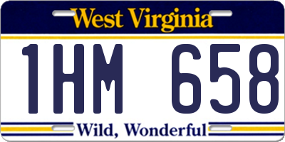 WV license plate 1HM658