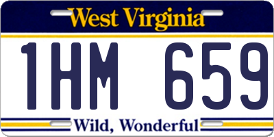 WV license plate 1HM659