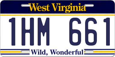 WV license plate 1HM661