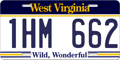 WV license plate 1HM662