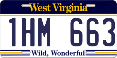 WV license plate 1HM663