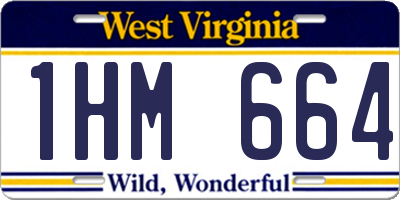 WV license plate 1HM664