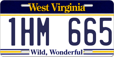 WV license plate 1HM665