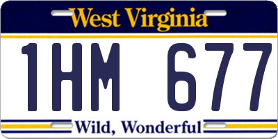 WV license plate 1HM677