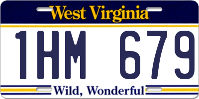 WV license plate 1HM679