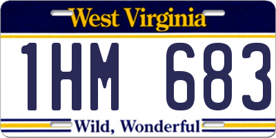 WV license plate 1HM683