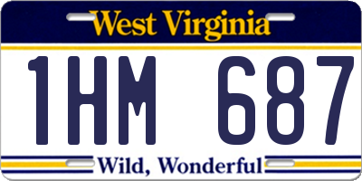 WV license plate 1HM687