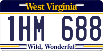 WV license plate 1HM688