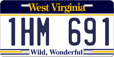 WV license plate 1HM691