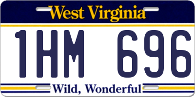 WV license plate 1HM696