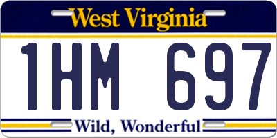 WV license plate 1HM697