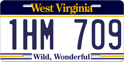 WV license plate 1HM709