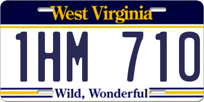 WV license plate 1HM710
