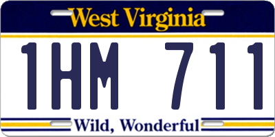 WV license plate 1HM711