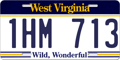 WV license plate 1HM713