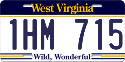 WV license plate 1HM715