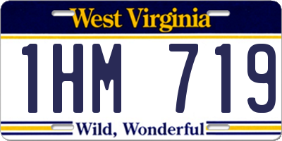 WV license plate 1HM719