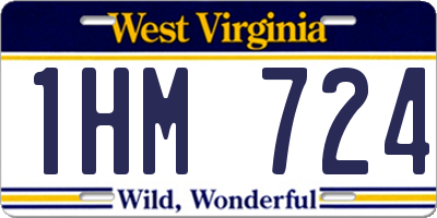 WV license plate 1HM724