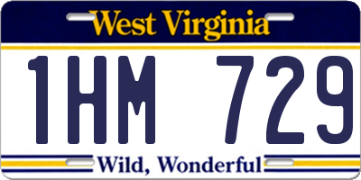 WV license plate 1HM729