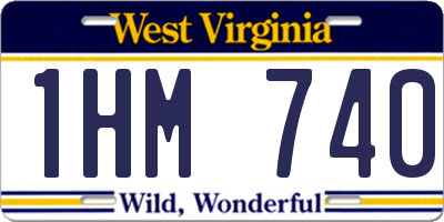 WV license plate 1HM740