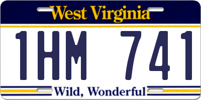 WV license plate 1HM741