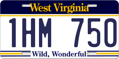 WV license plate 1HM750