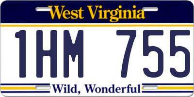 WV license plate 1HM755