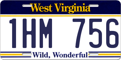 WV license plate 1HM756