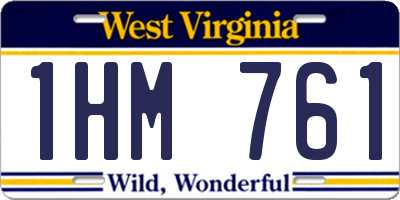 WV license plate 1HM761