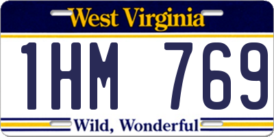 WV license plate 1HM769