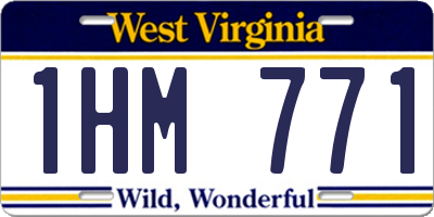 WV license plate 1HM771