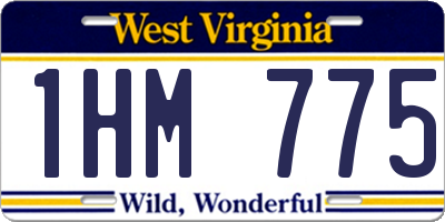 WV license plate 1HM775