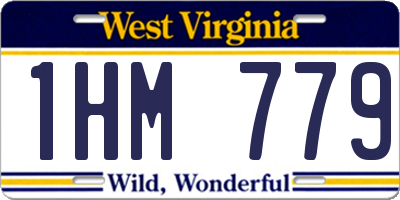 WV license plate 1HM779
