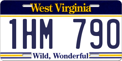 WV license plate 1HM790