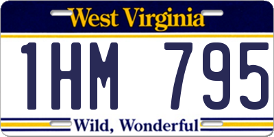 WV license plate 1HM795