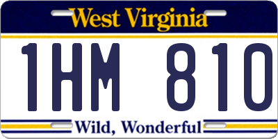 WV license plate 1HM810