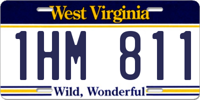 WV license plate 1HM811