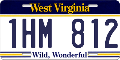 WV license plate 1HM812