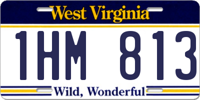 WV license plate 1HM813