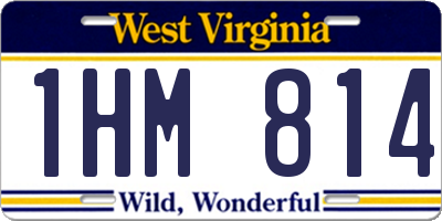 WV license plate 1HM814
