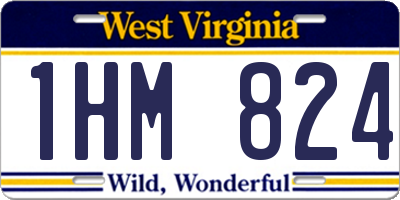 WV license plate 1HM824
