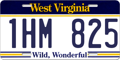 WV license plate 1HM825