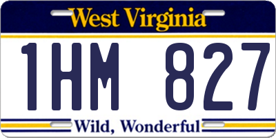 WV license plate 1HM827